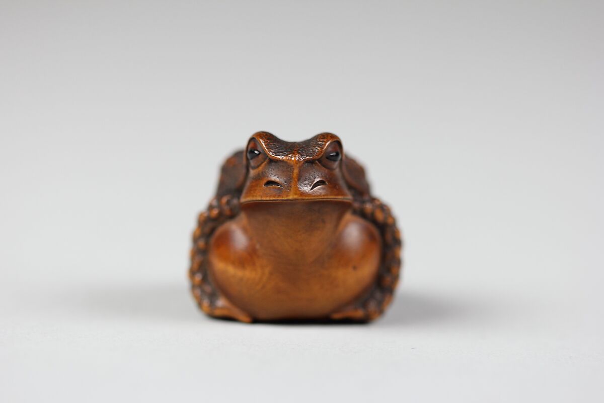 Netsuke of Frog, Wood, Japan