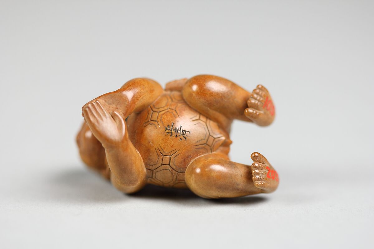 Netsuke of Crawling Child, Wood, Japan