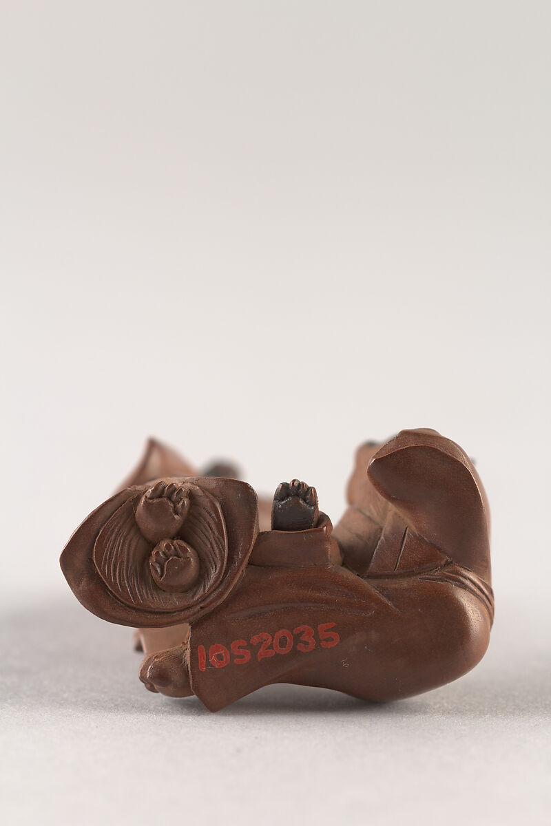 Netsuke of Two Cats, Wood, Japan