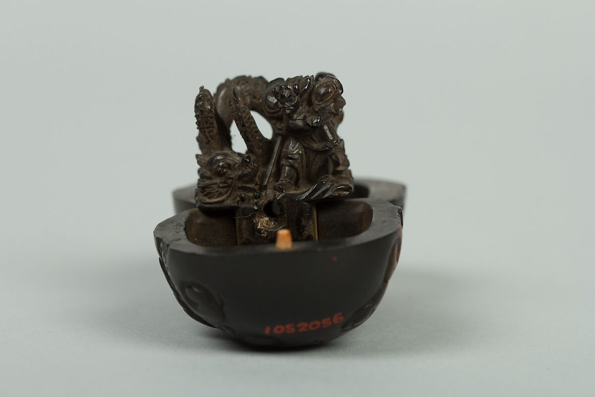 Netsuke Containing Dragon and Figures, Wood, Japan