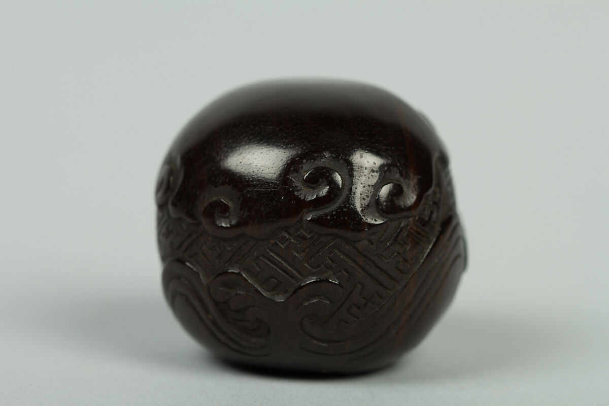 Netsuke Containing Dragon and Figures, Wood, Japan