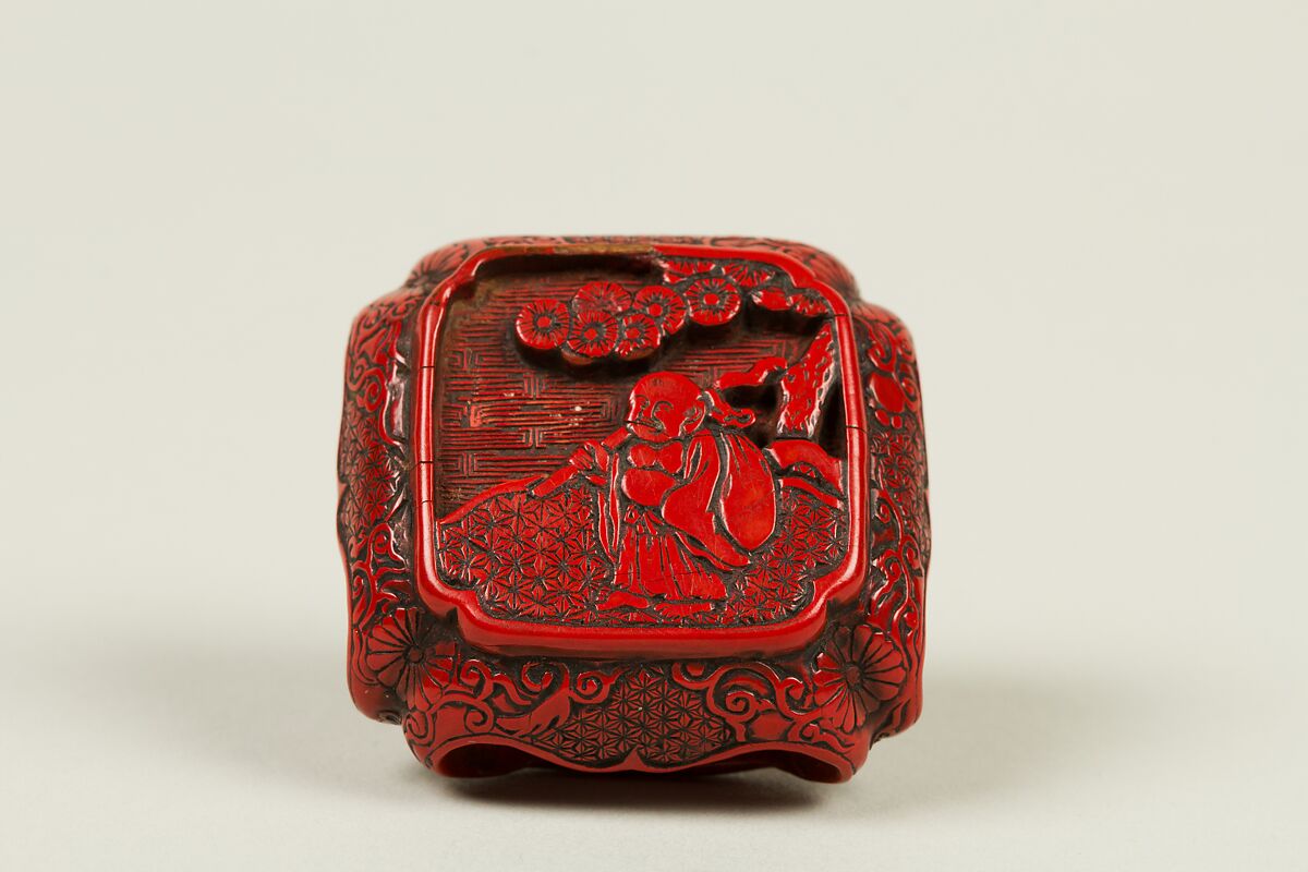 Netsuke, Red lacquer, Japan 