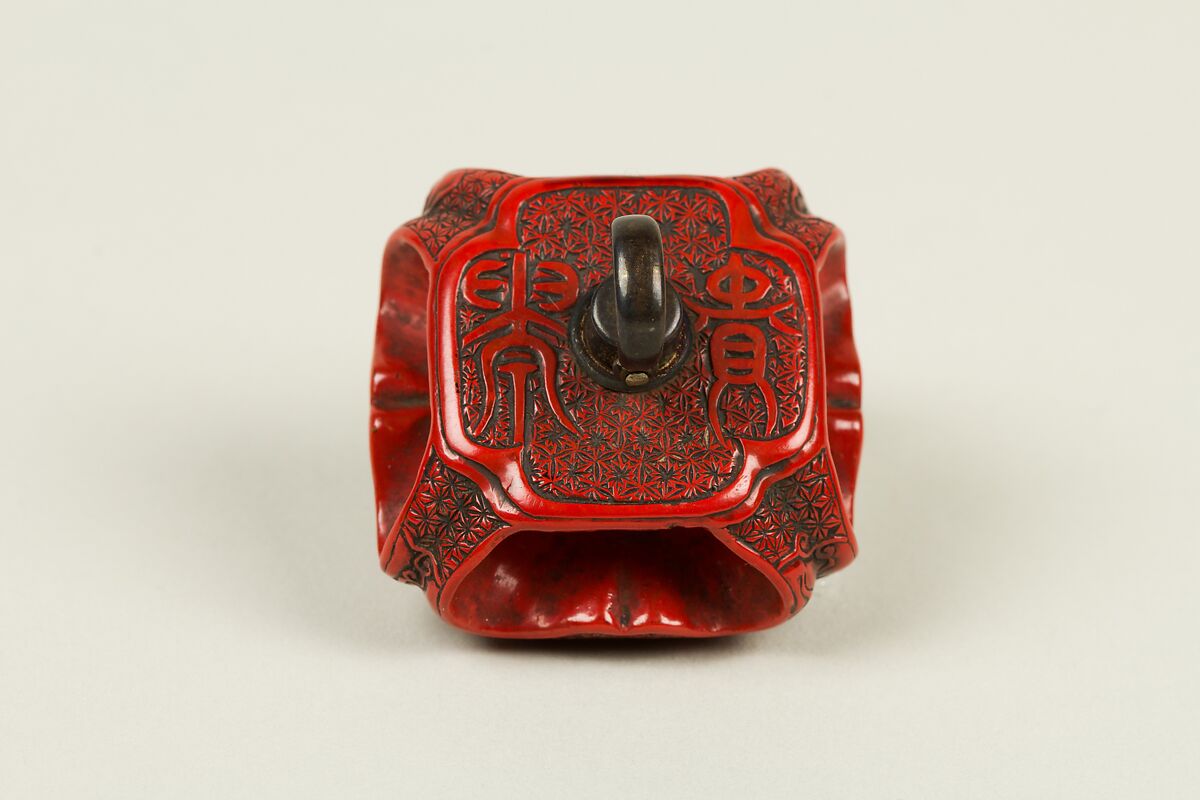 Netsuke, Red lacquer, Japan