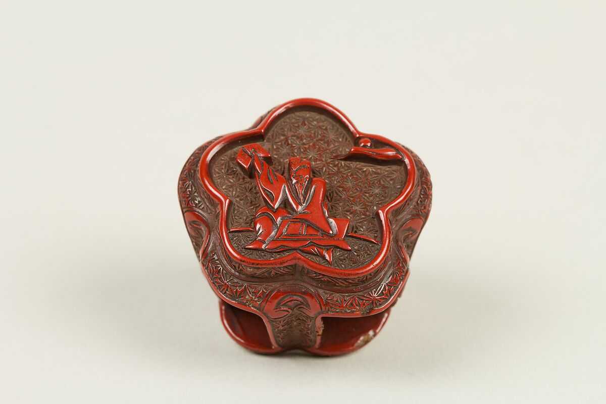Netsuke of Miniature Stand, Red lacquer, Japan 