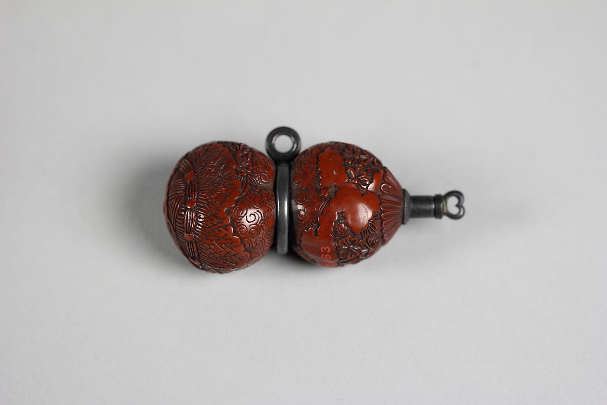 Netsuke of Double-Gourd Shape, Wood, Japan 