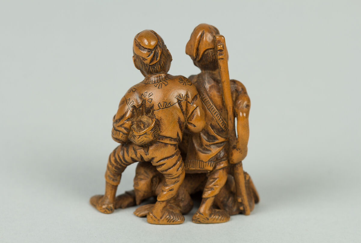 Netsuke of Group of Figures, Wood, Japan