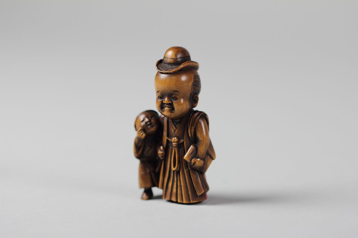 Netsuke of Two Figures, Wood, Japan