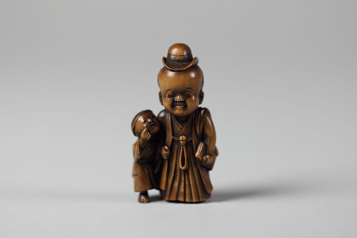 Netsuke of Two Figures, Wood, Japan