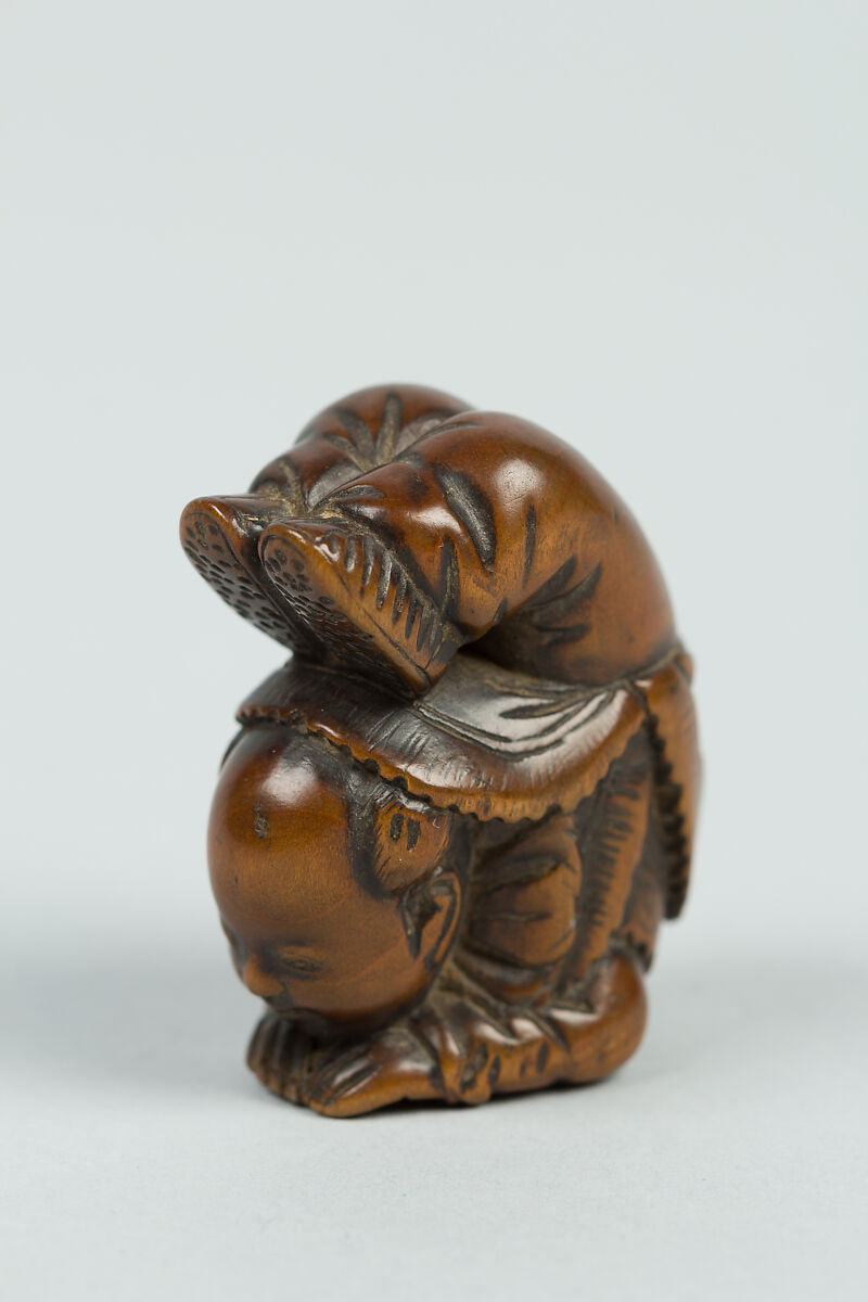 Netsuke of Acrobat, Wood, Japan 