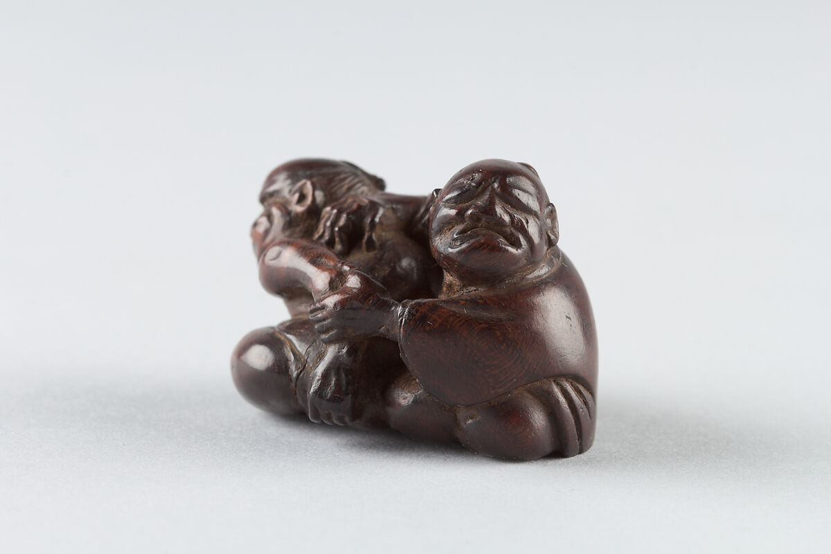 Netsuke of Two Figures, Wood, Japan