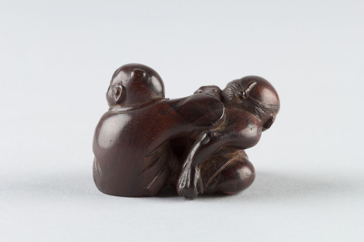 Netsuke of Two Figures, Wood, Japan