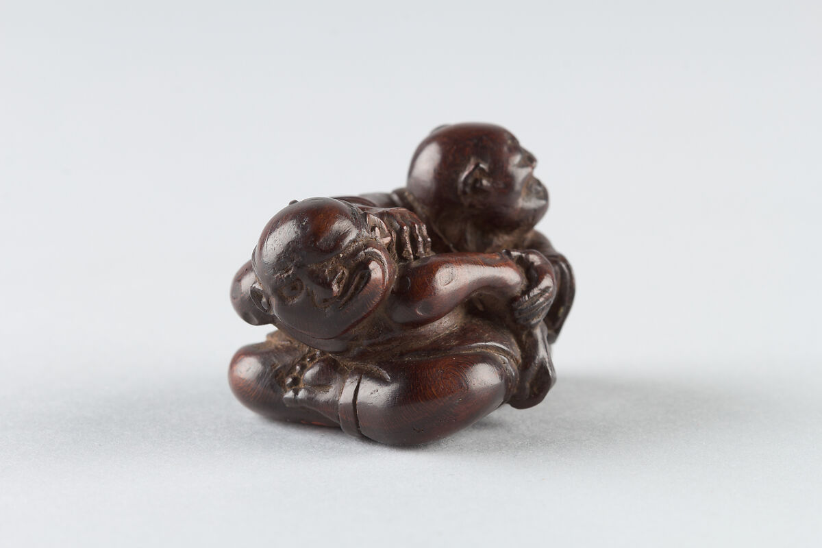 Netsuke of Two Figures, Wood, Japan