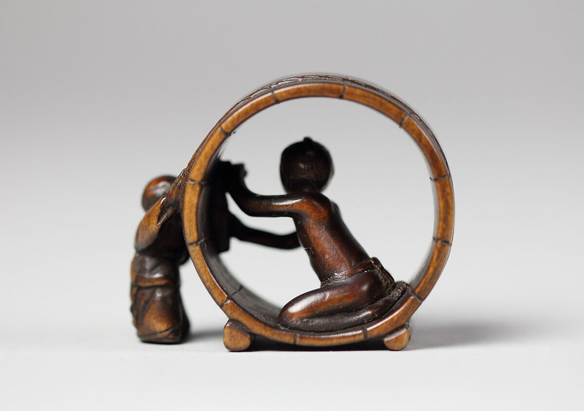 Netsuke of Two Figures, Wood, Japan