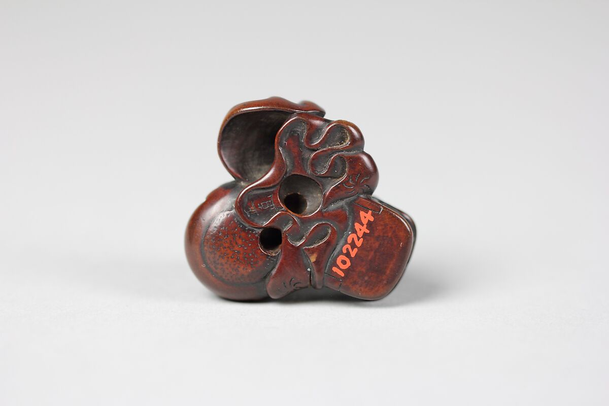 Netsuke of Three Masks, Wood, Japan