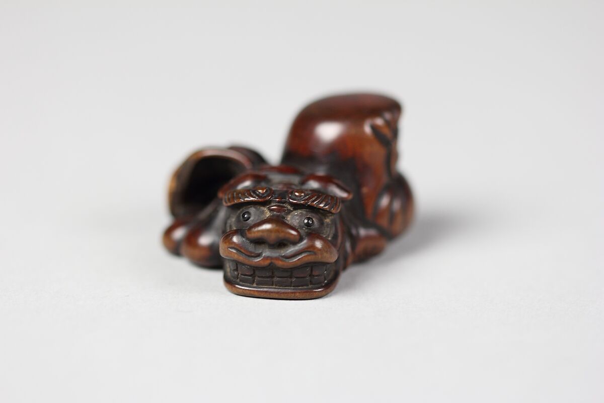 Netsuke of Three Masks, Wood, Japan 