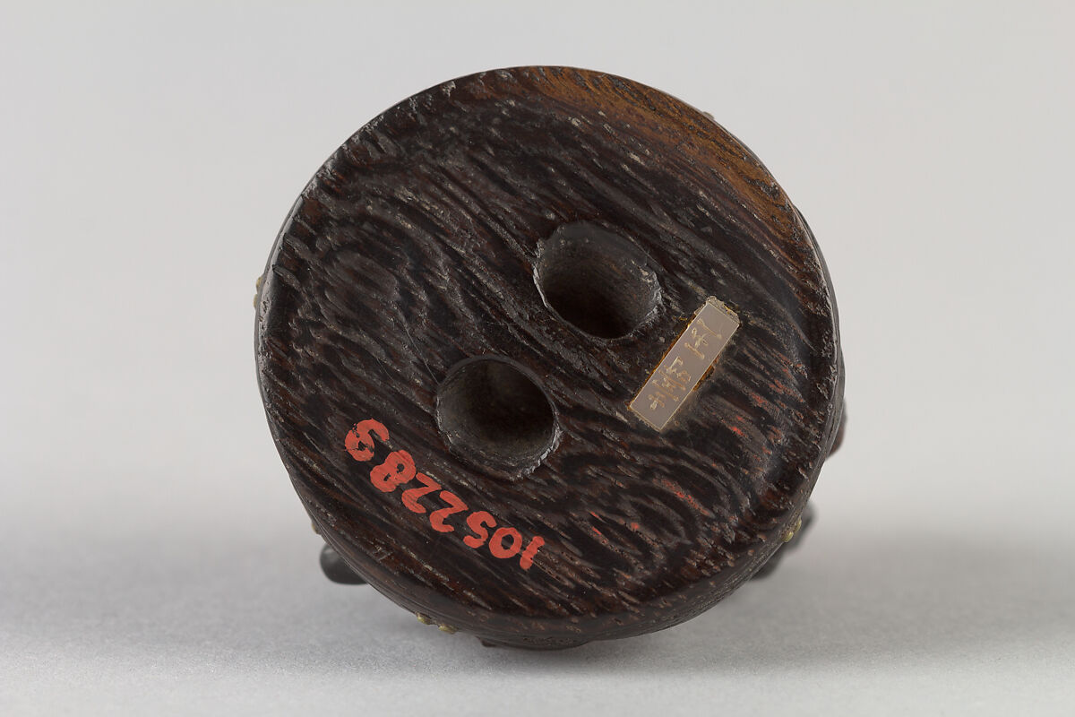 Netsuke, Wood and coral, Japan