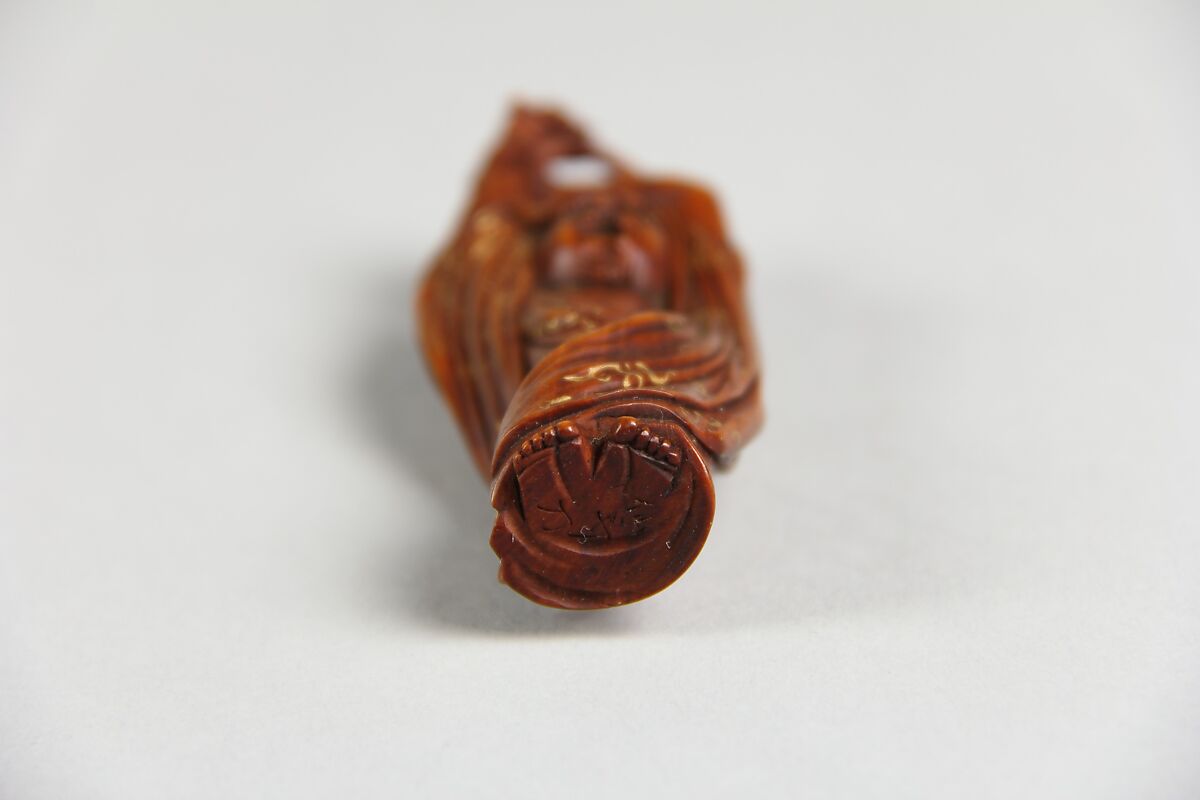 Netsuke: Daughter of Ryujin, the Dragon King of the Sea, Wood, Japan