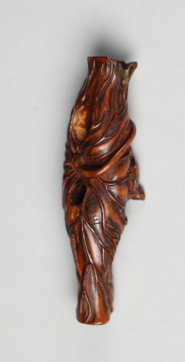 Lotus Leaf and Small Turtle, Wood, Japan