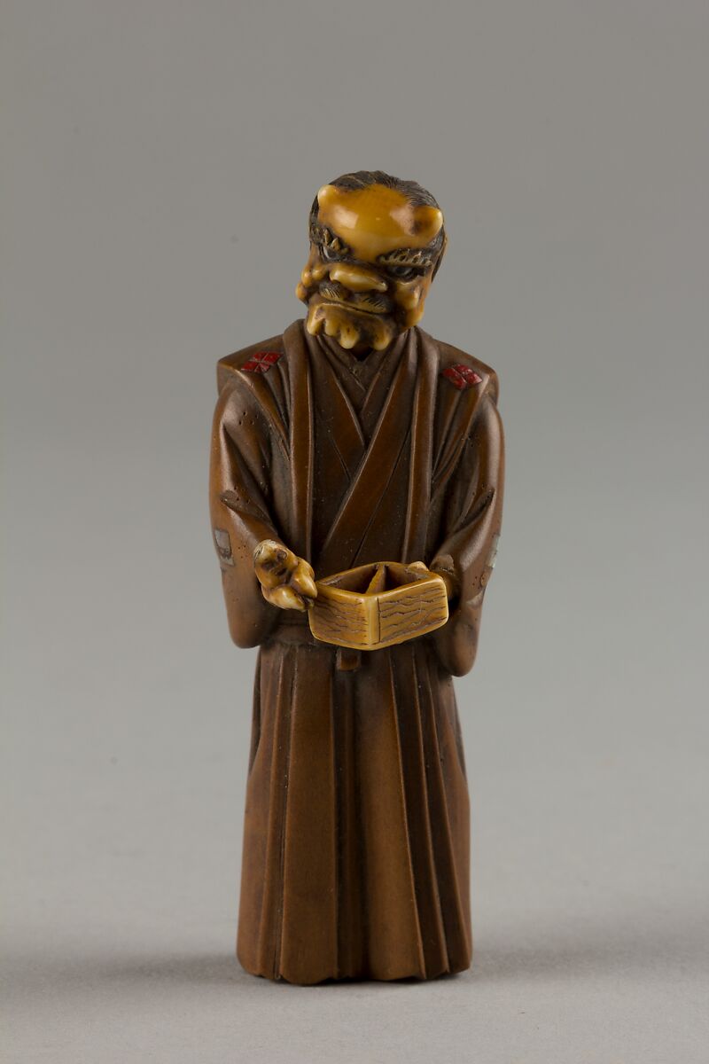 Netsuke of Demon, Wood-ivory head, hands and feet, Japan 