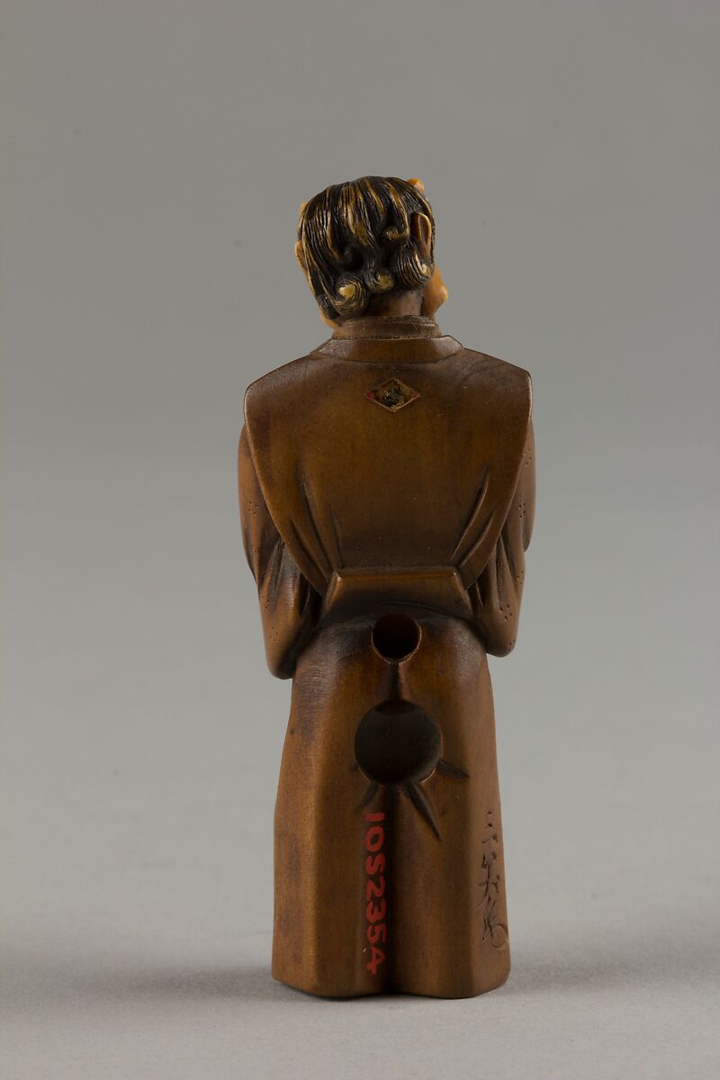 Netsuke of Demon, Wood-ivory head, hands and feet, Japan