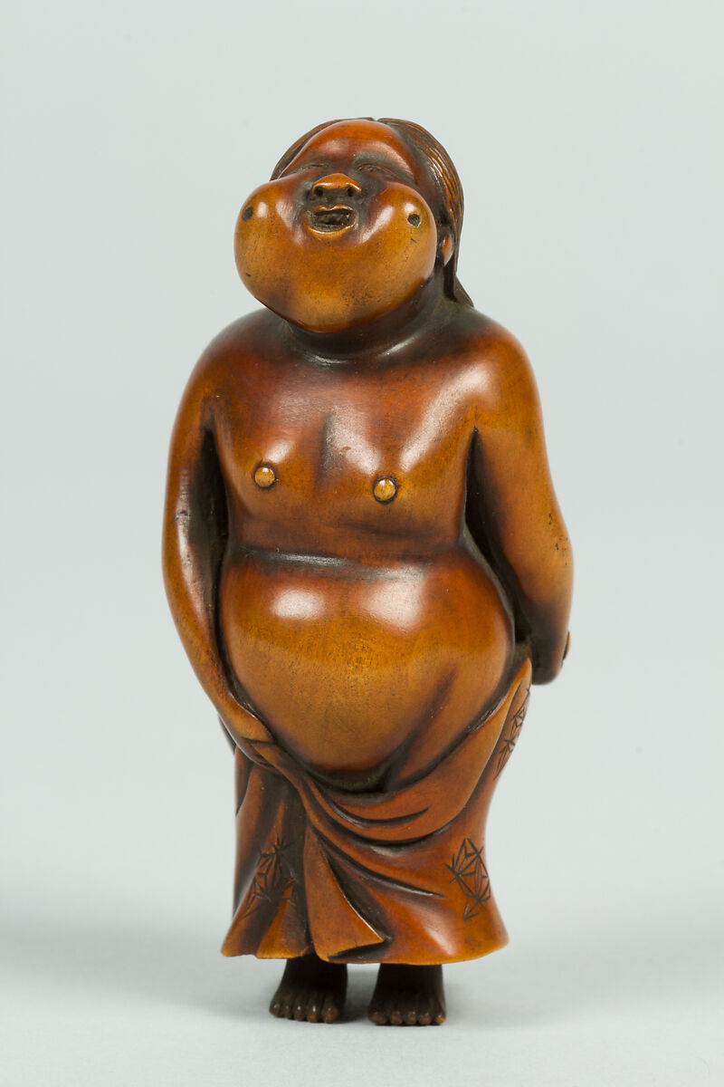 Netsuke of Female Figure, Wood, Japan