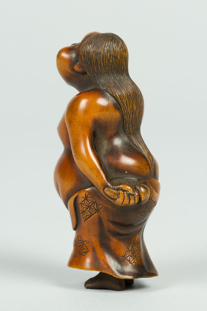 Netsuke of Female Figure, Wood, Japan
