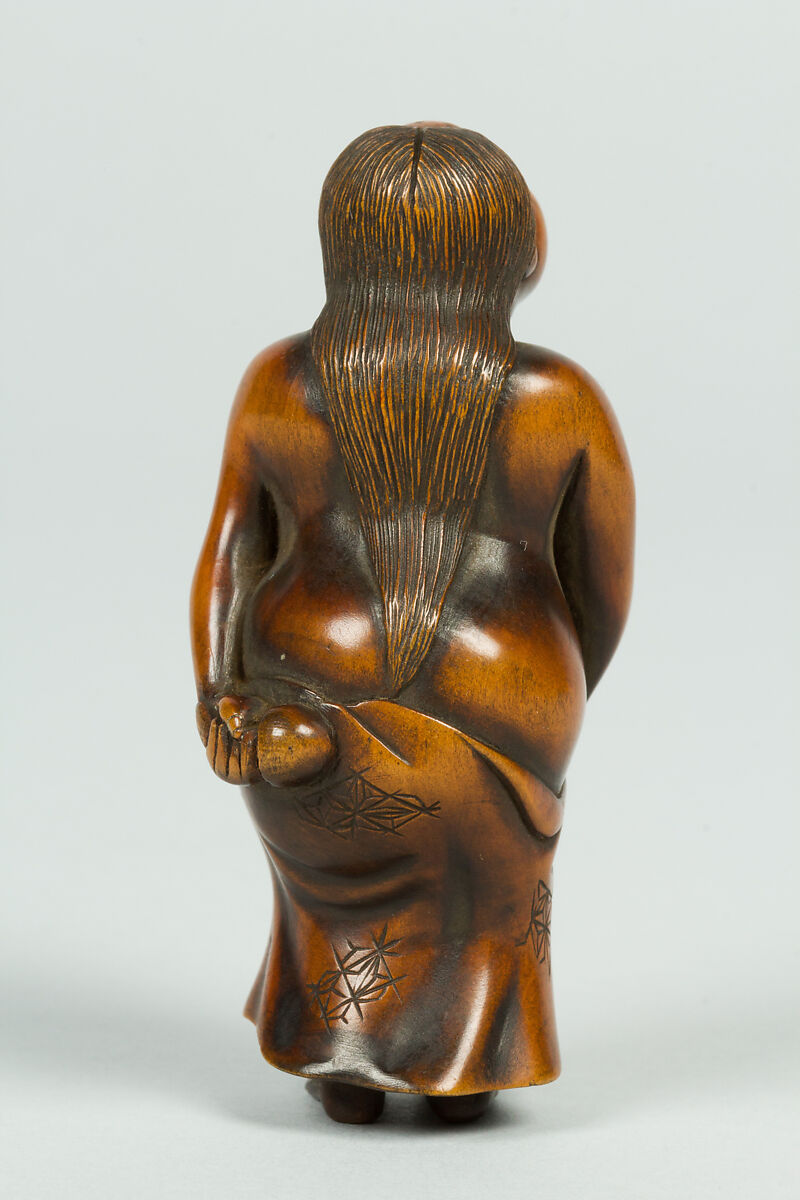 Netsuke of Female Figure, Wood, Japan