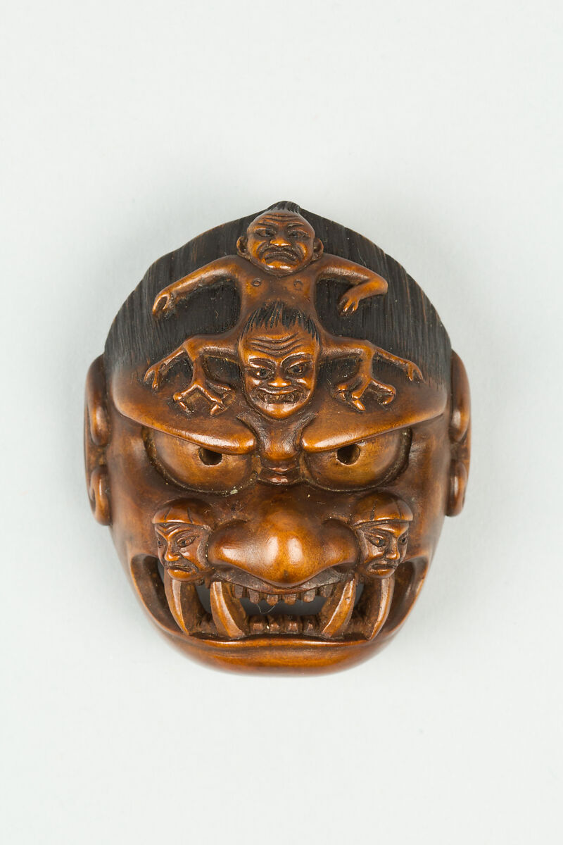 Netsuke Of Grotesque Mask Japan Edo 1615 1868 Or Meiji Period 1868 1912 The