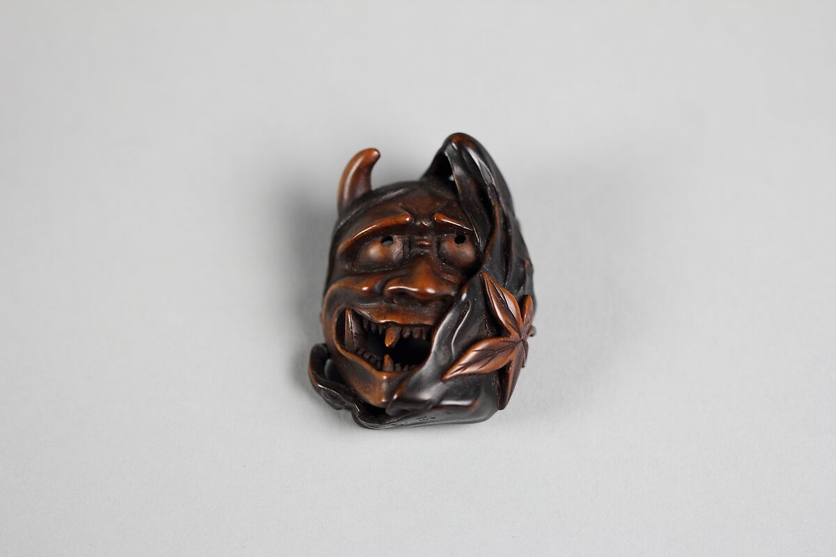 Netsuke of Demon Mask, Wood, Japan 