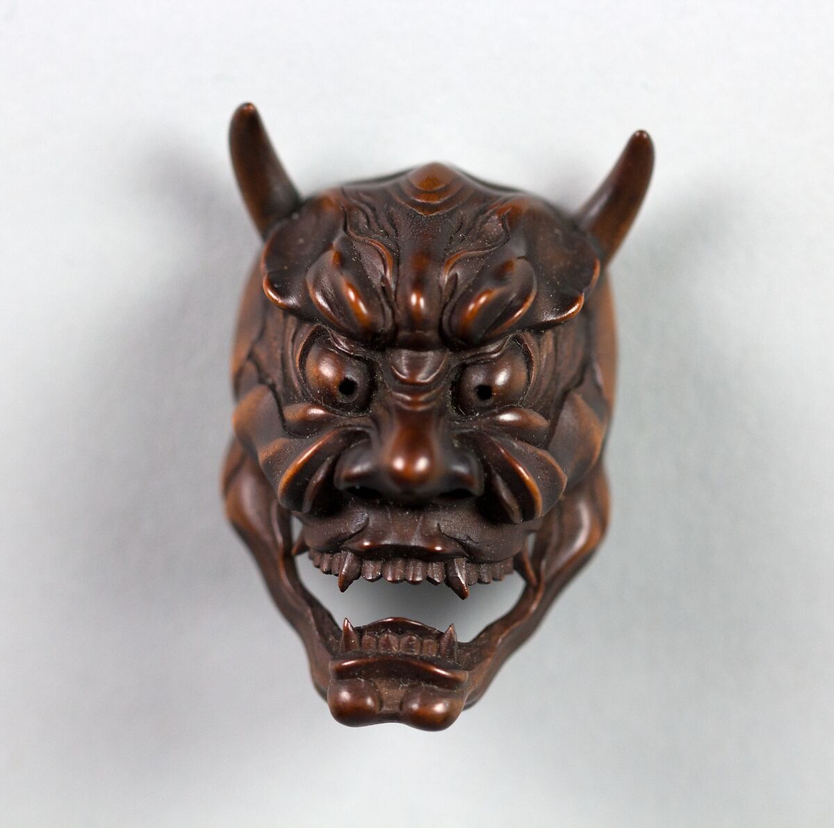 Netsuke of Hannya Noh Mask, Wood, Japan 