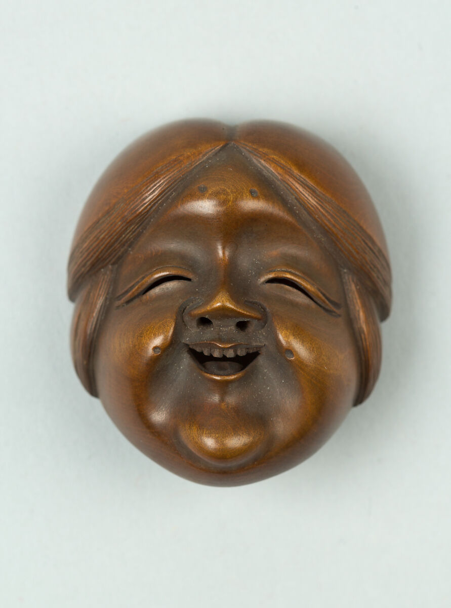 Netsuke, Wood; dark brown, Japan 