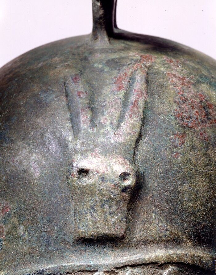 Helmet with a Standing Horse, Bronze, Northeast China