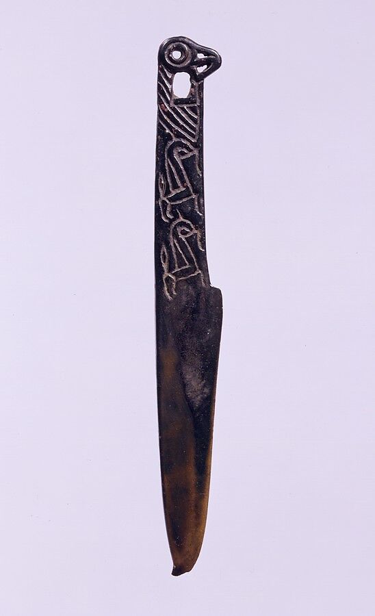 Knife with Bird's Head, Bronze, Northeast China 