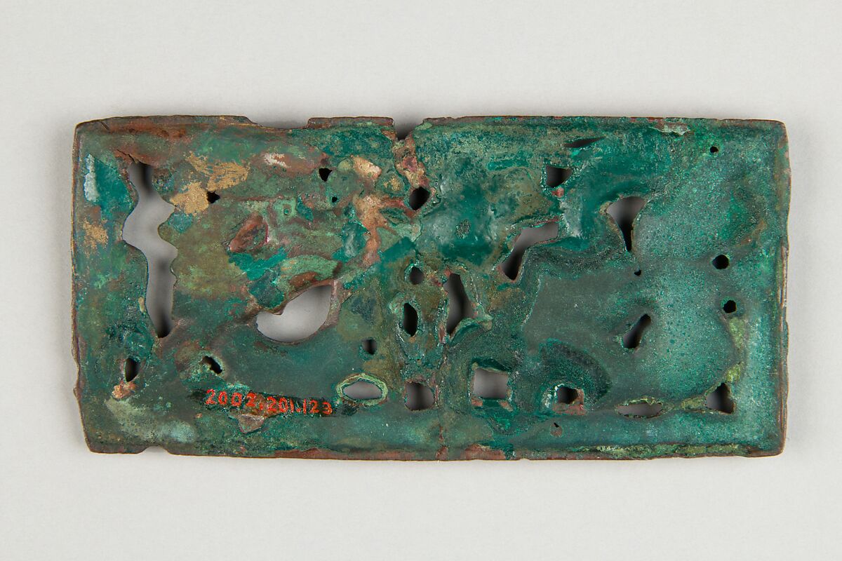 Belt Plaque with Tigers and Dragon, Bronze, Mongolia and eastern Siberia