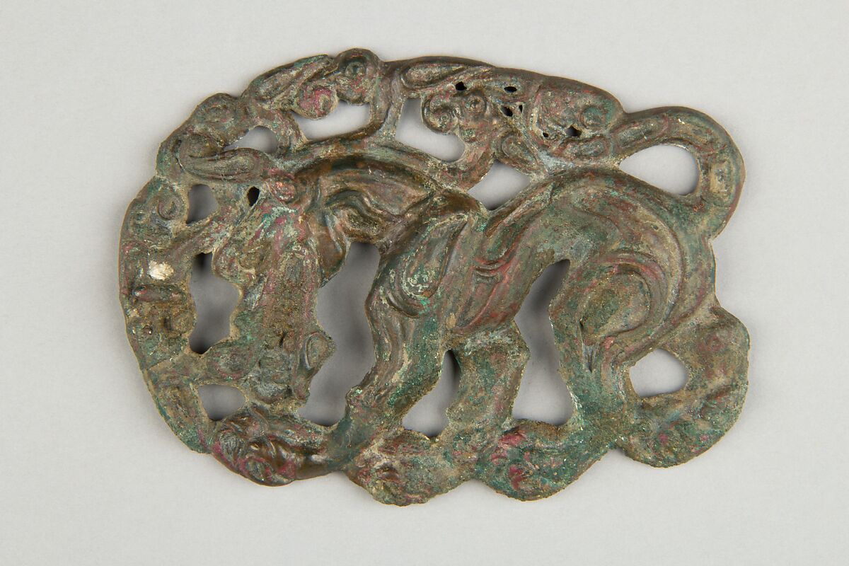 Wolf-Shaped Belt Buckle, Bronze, North China