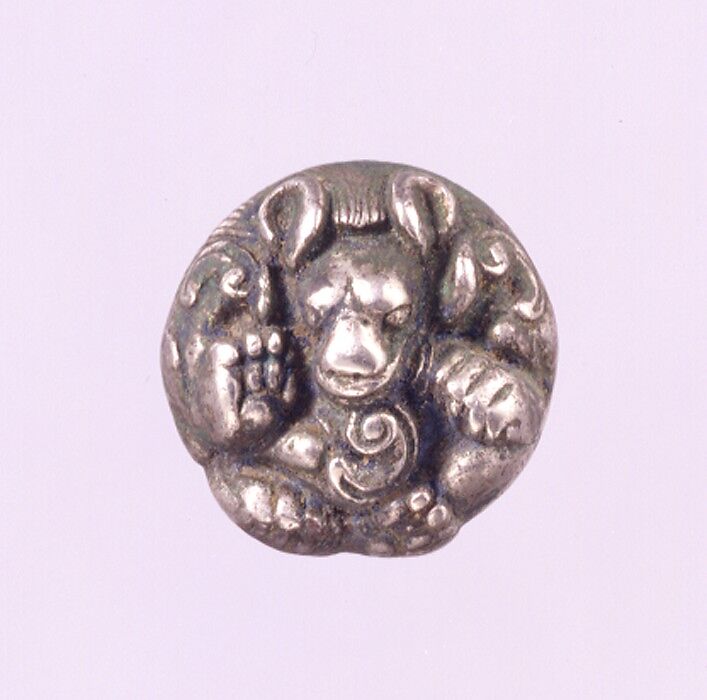 Strap Crossing with Crouching Bear, Silver, North China