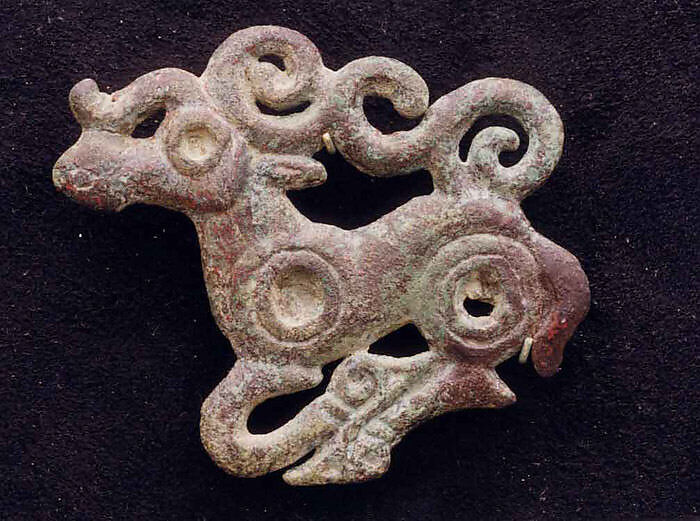 Garment Plaque in the Shape of Deer, Bronze, Kazakhstan 