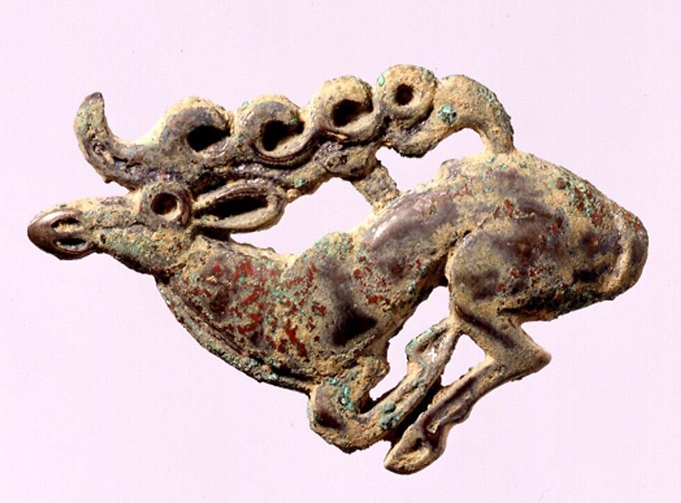 Garment Plaque in the Shape of Deer, Bronze, Kazakhstan 