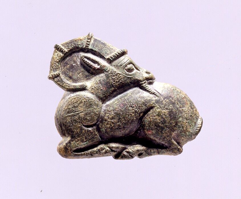 Harness Fitting in the Shape of an Ibex, Bronze, Western Asia 