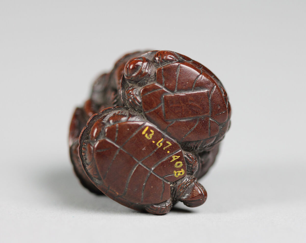 Netsuke in the Shape of a Pile of Turtles, Wood, Japan