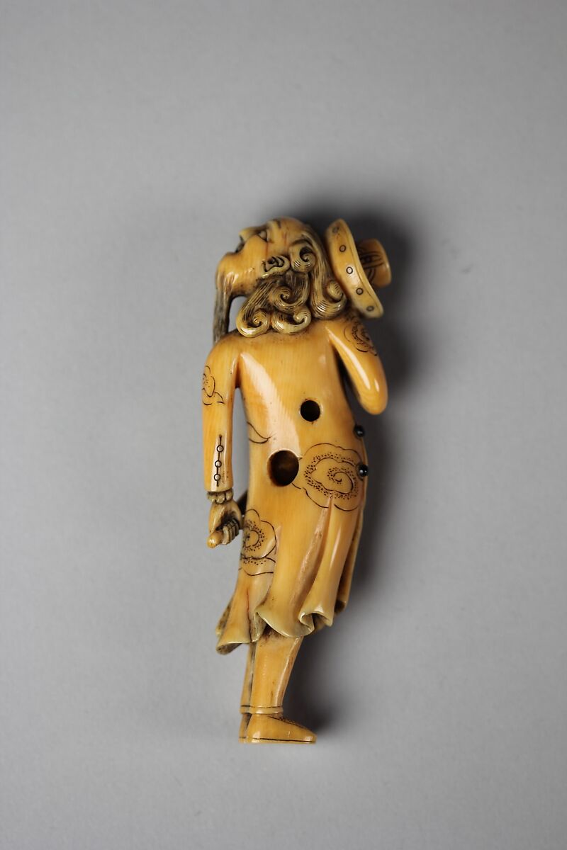 Netsuke of Standing Foreigner (Nanbanjin), Ivory, Japan