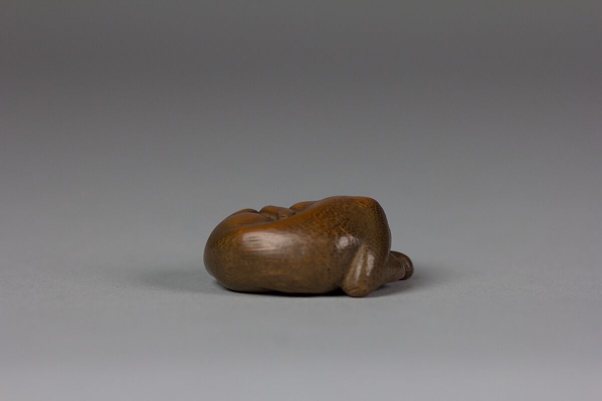 Netsuke of Recumbent Tiger, Boxwood, Japan