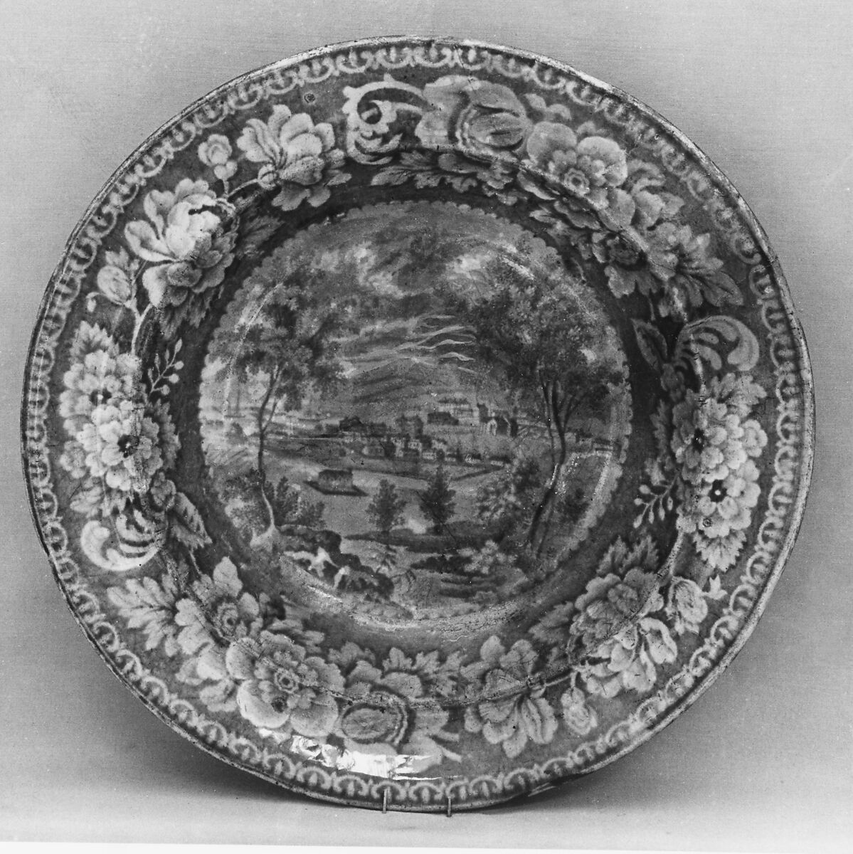 Plate, Earthenware, transfer-printed, British (American market) 