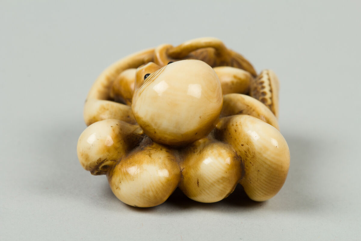 Netsuke of Octopus, Ivory, Japan