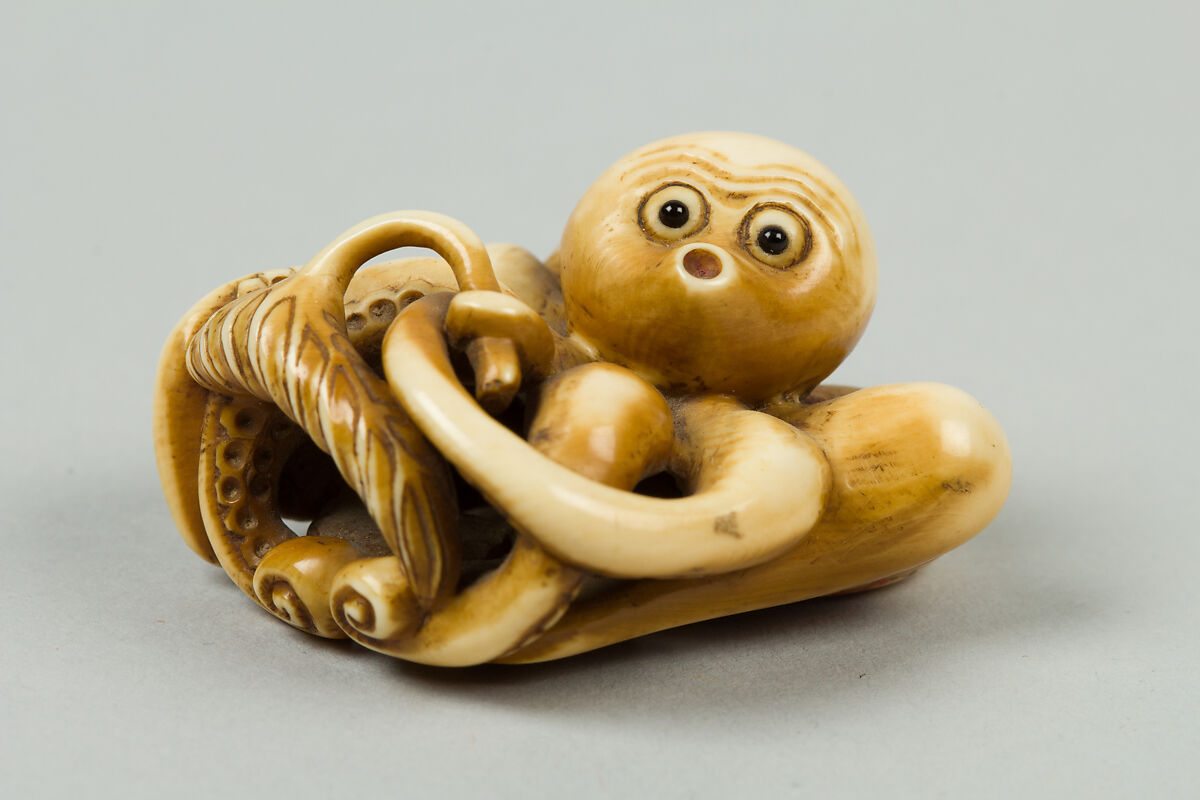 Netsuke Of Octopus Japan Edo 1615 1868 Or Meiji Period 1868 1912 The Metropolitan Museum Of Art