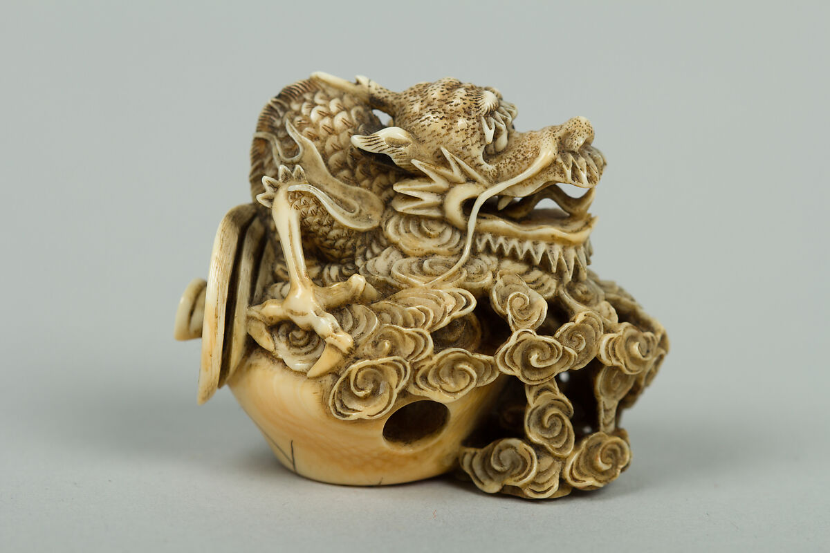 Jewel-Holding Dragon, Ivory, Japan