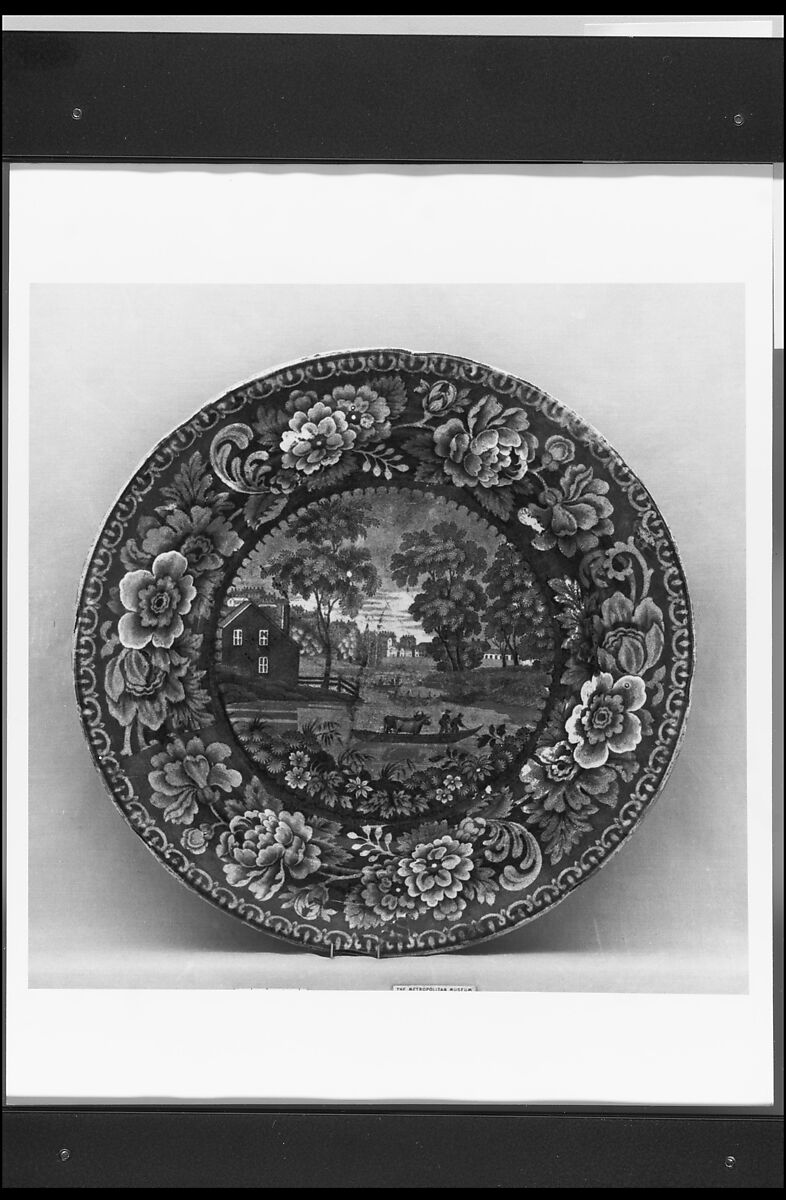 Plate, Earthenware, transfer-printed, British (American market) 