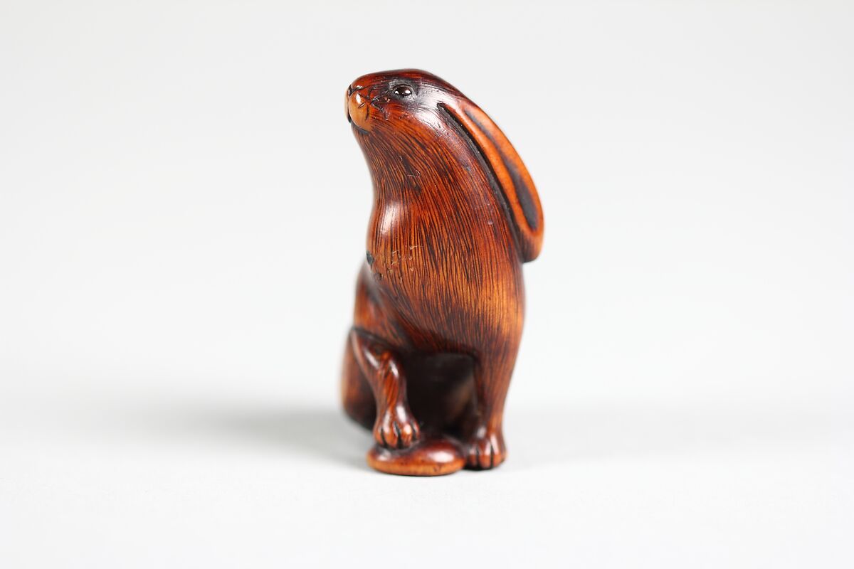 Netsuke of Rabbit, Wood, Japan