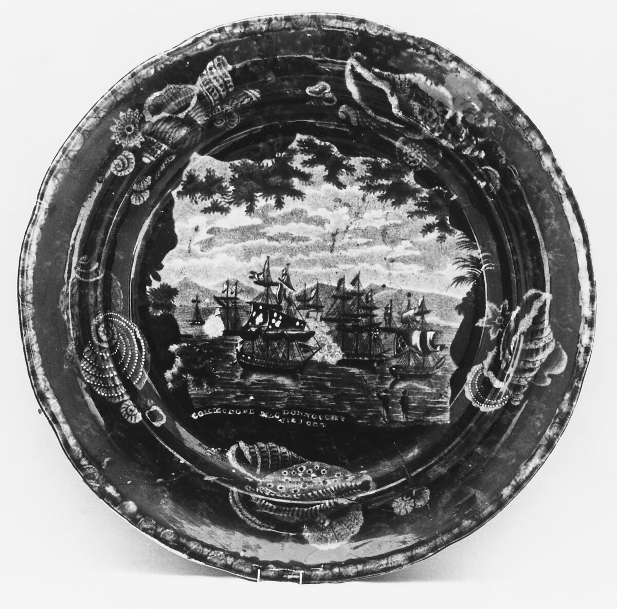 Plate, Enoch Wood &amp; Sons (British, active Burslem, 1818–46), Earthenware, transfer-printed, British (American market) 