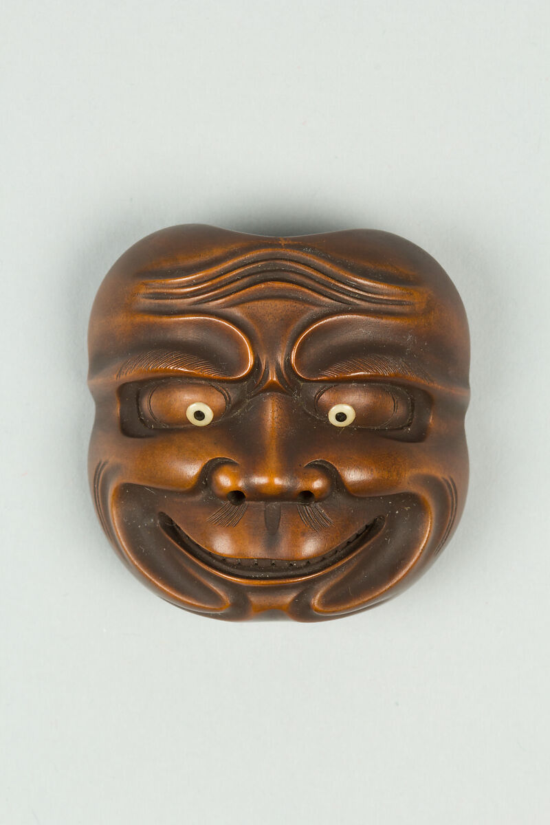 Netsuke of Noh Mask, Wood, Japan 